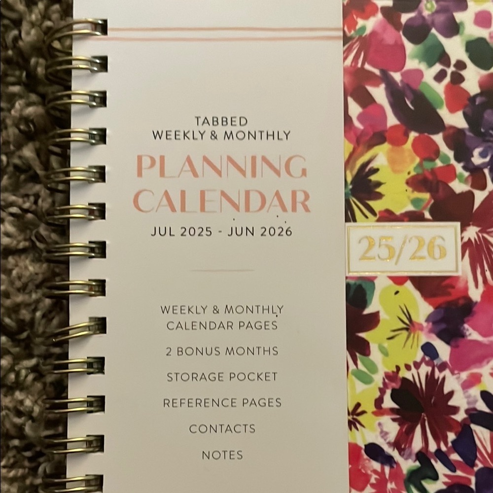 Blue Sky Floral Planner - Vibrant Colors - Picture 3 of 7